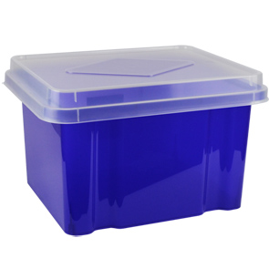 32 Litre File & Storage Box - Tinted Purple
